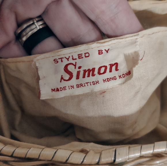 50s epic Monkey wicker purse by Simon authentic vintage RARE 1950s mid century - Picture 11 of 14